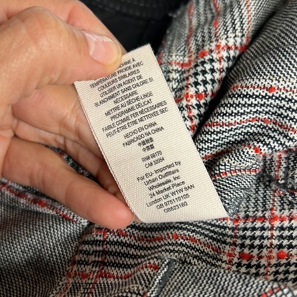 Free People Plaid Wide Leg Bell Bottom Pants - Picture 5 of 10